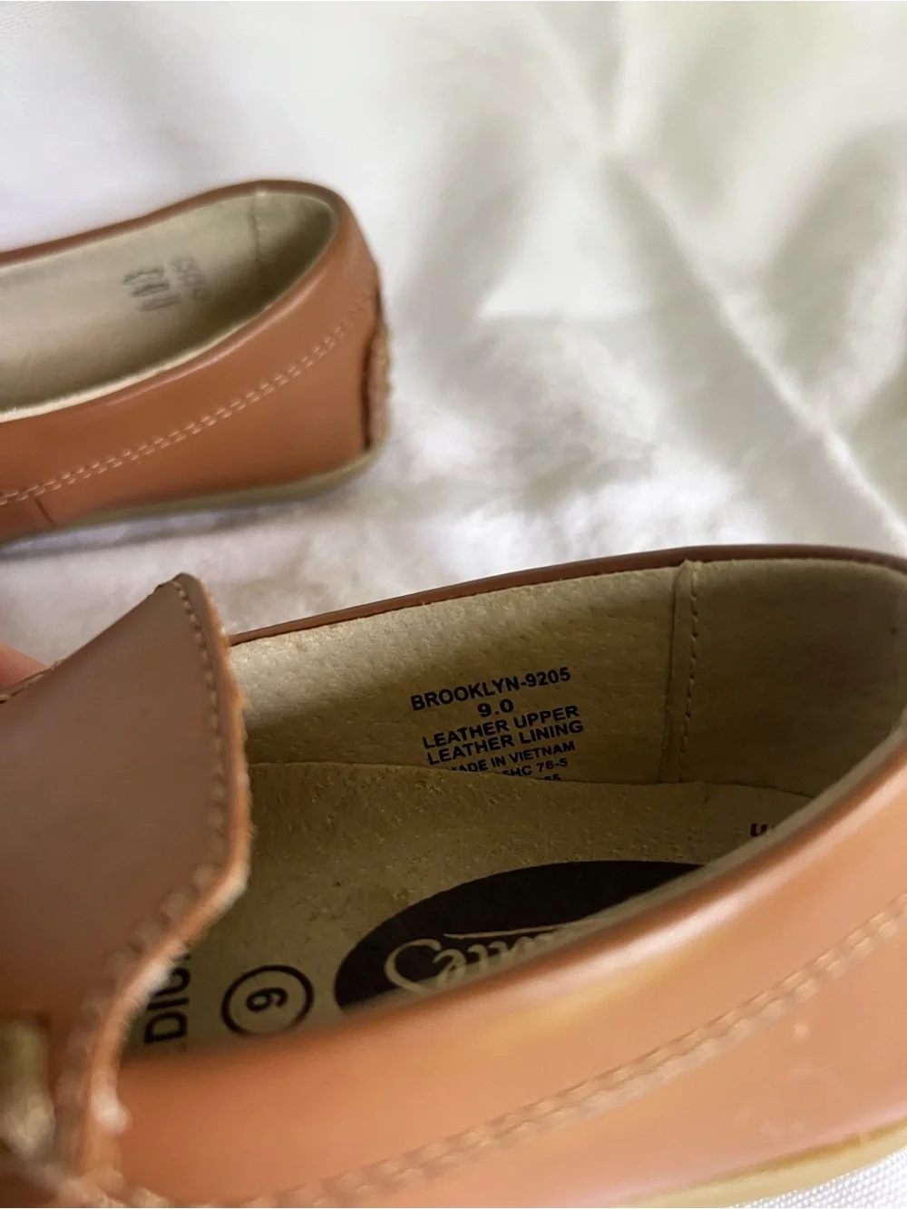 FootMates Brown Leather Slip-On Moccasin Loafer